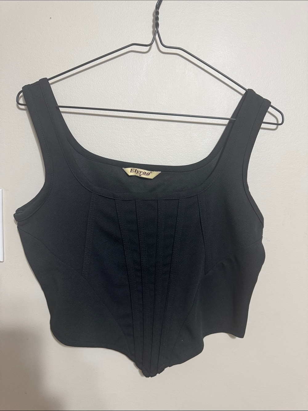 Black Structured Tank Top